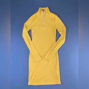 Forever 21 Mustard Long Sleeve Dress